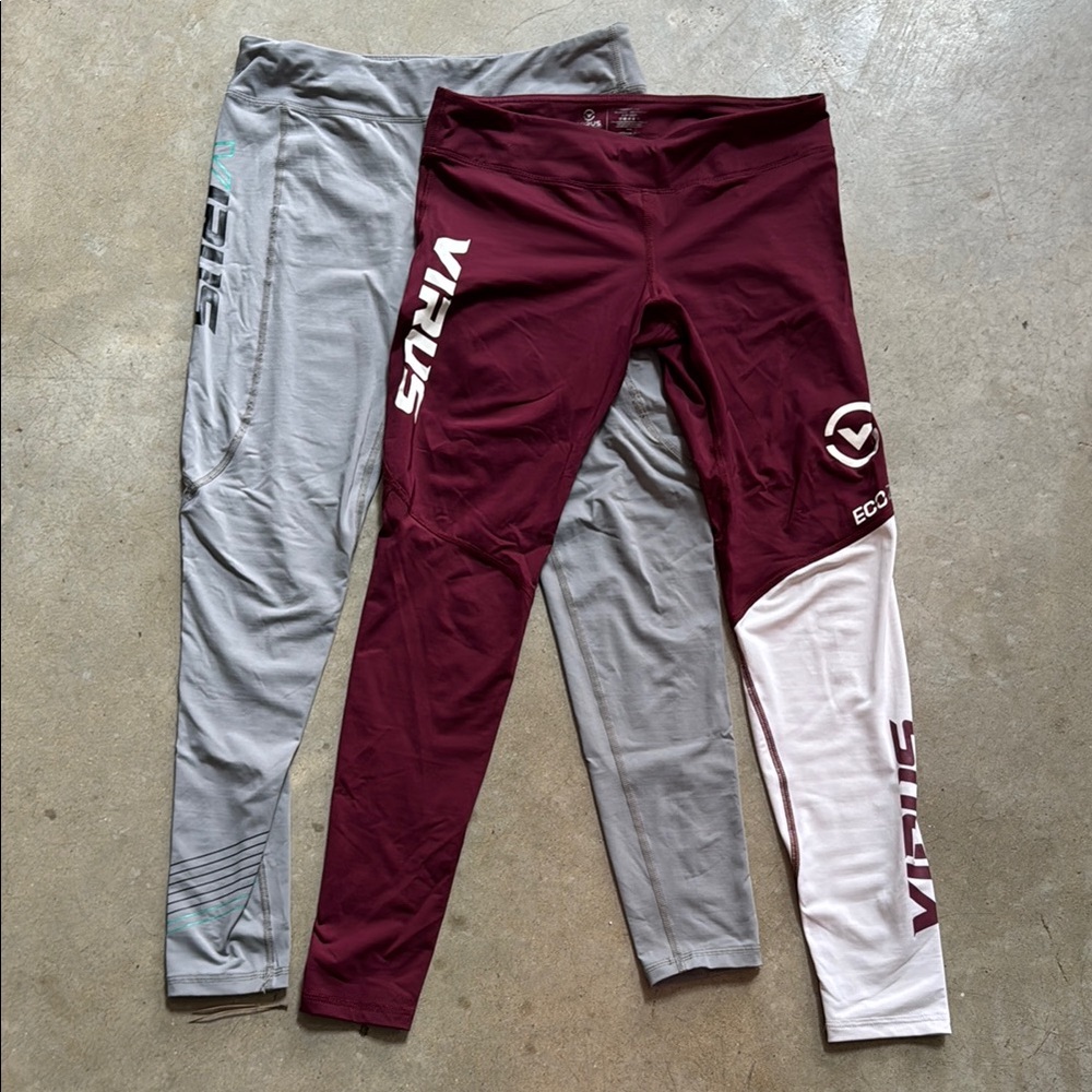 2 Pairs Virus Intl weightlifting pants tights. size medium